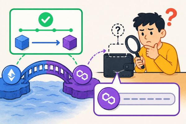 跨链交易显示完成但余额没变:先查哪个代币地址