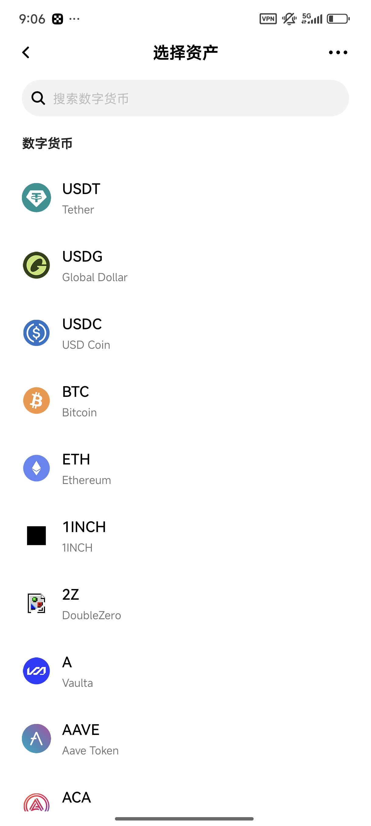 okx 充币选择充值资产